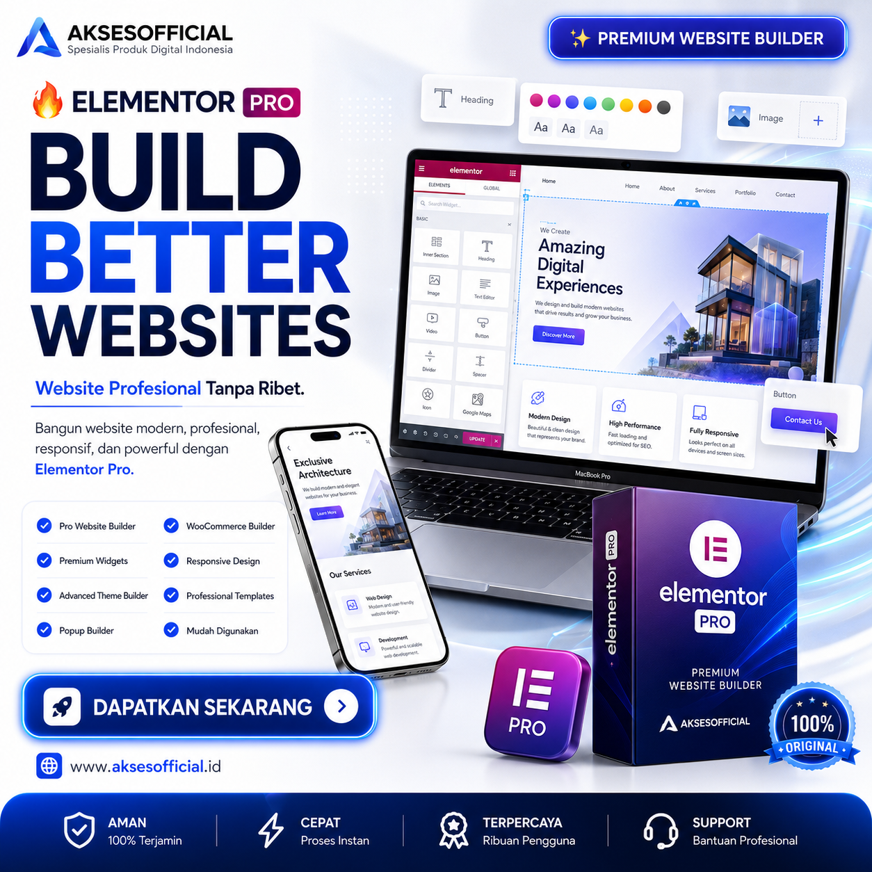 Jasa Install Lisensi Elementor Premium Original