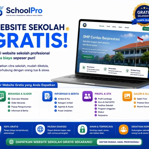 Website Sekolah Gratis Selamanya | SchoolPro.id